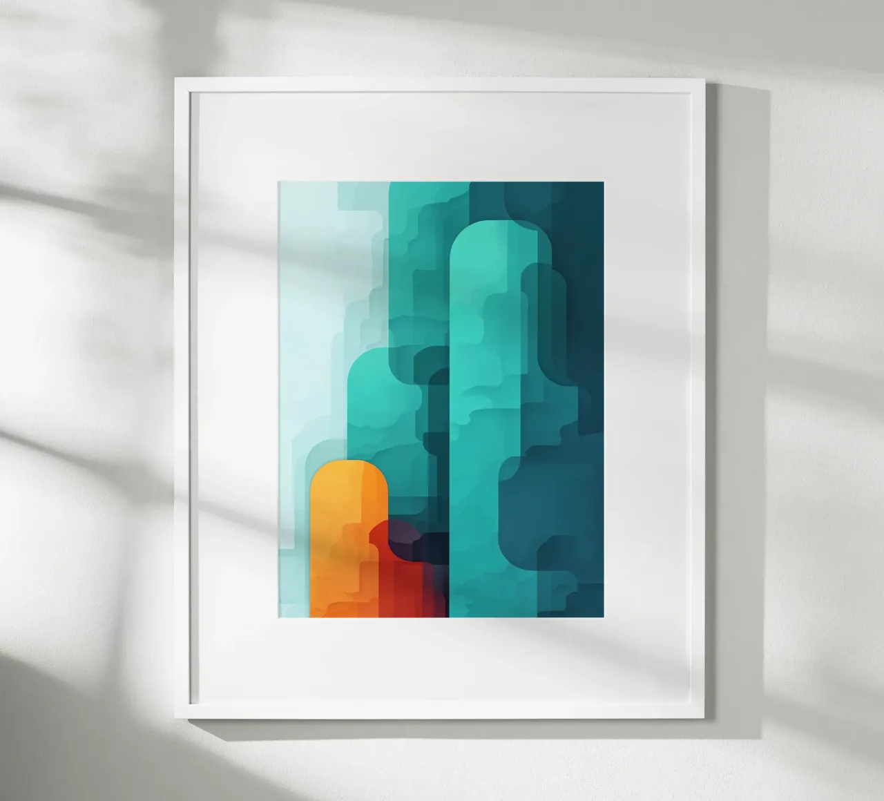 Paesaggio digitalizzato poster con telaio in plastica da Little Things