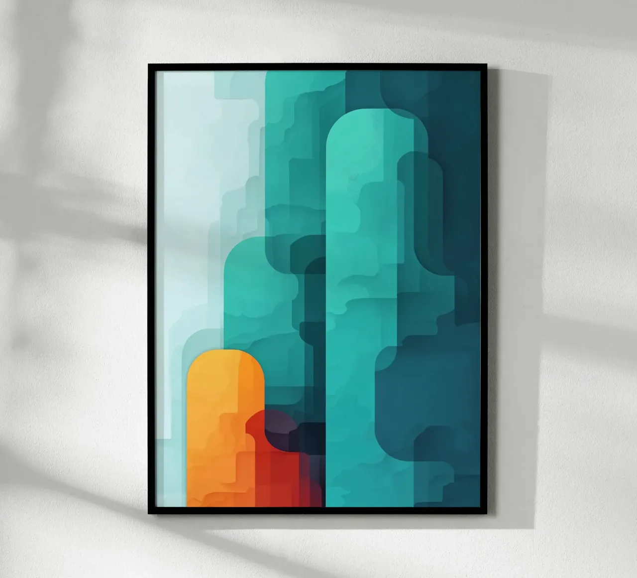 Paesaggio digitalizzato poster con telaio in plastica da Little Things
