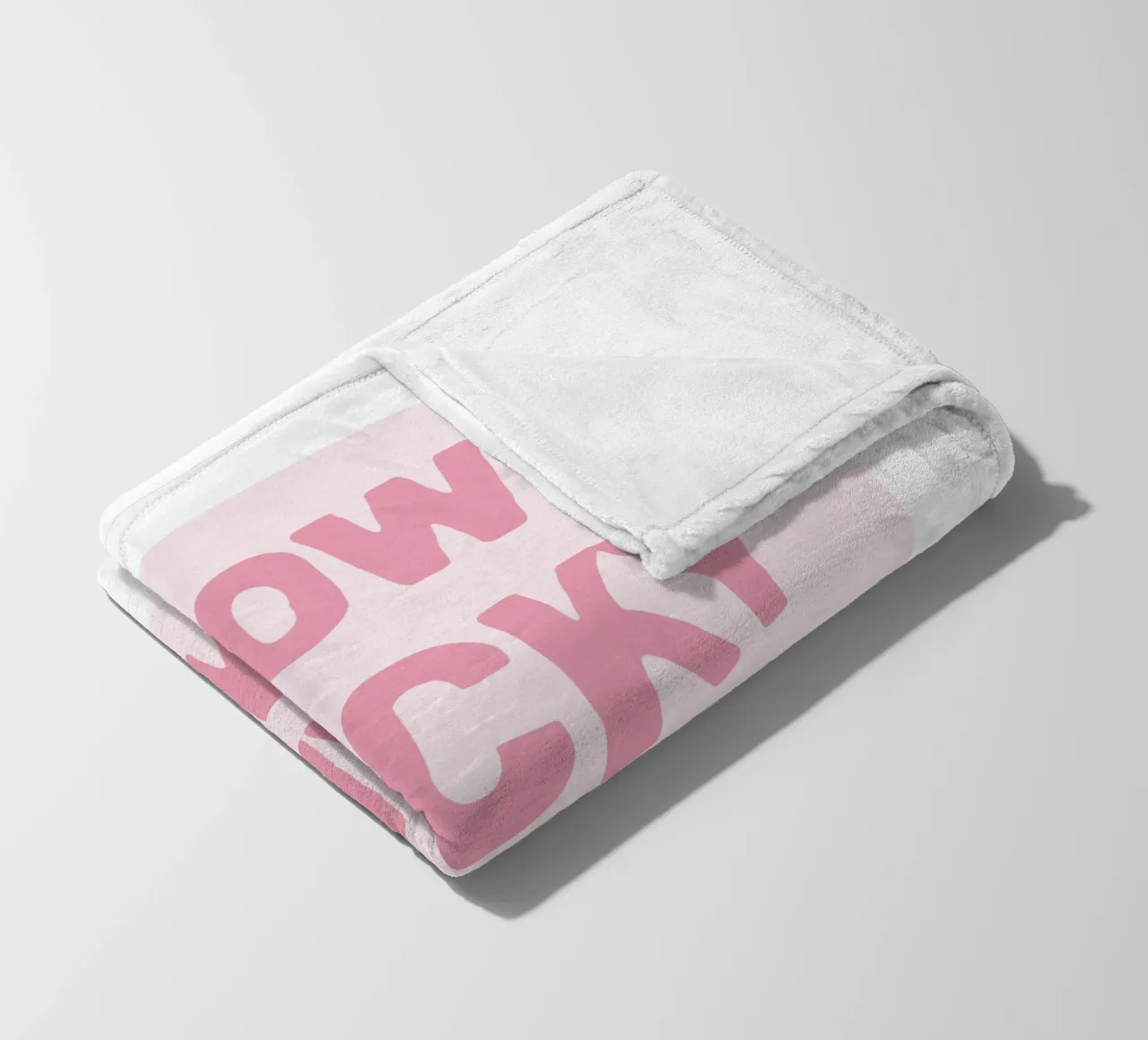 How Lucky Are We Print, Pink Trendy Wall Art coperta in pile da Farlane