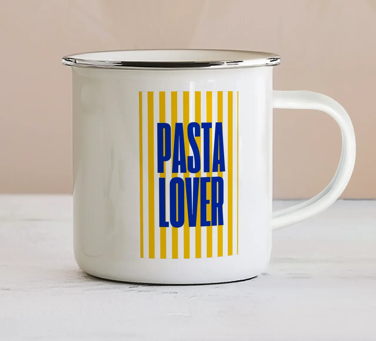 Pasta Lover tazza in smalto da Dreamer10