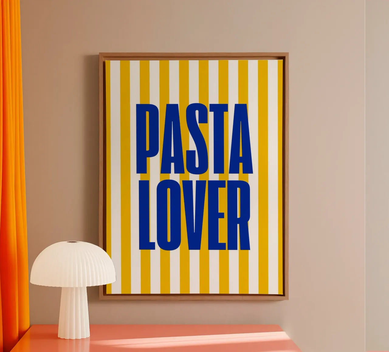 Pasta Lover tela con Cornice a cassetta da Dreamer10