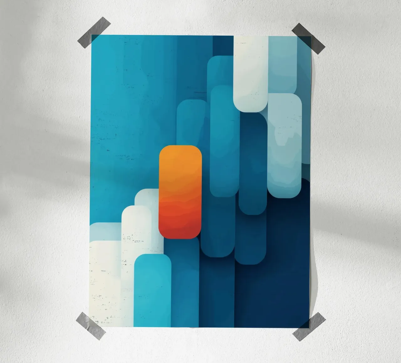 Paesaggio minimalista poster con telaio in alluminio da Little Things