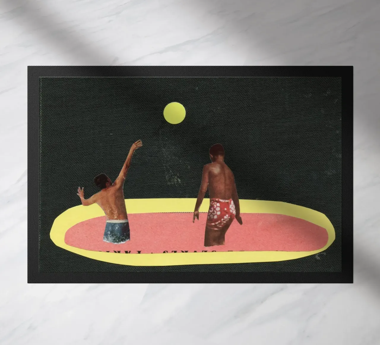 Pool Games deurmat van Cassia Beck Collage