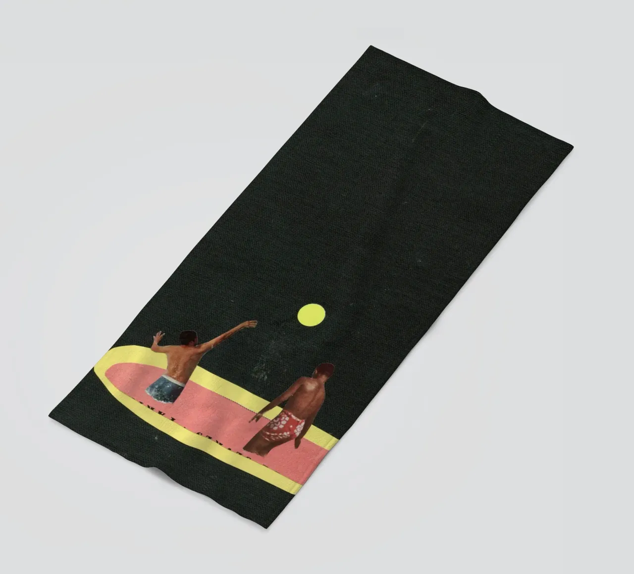 Pool Games beach towel by Cassia Beck Collage