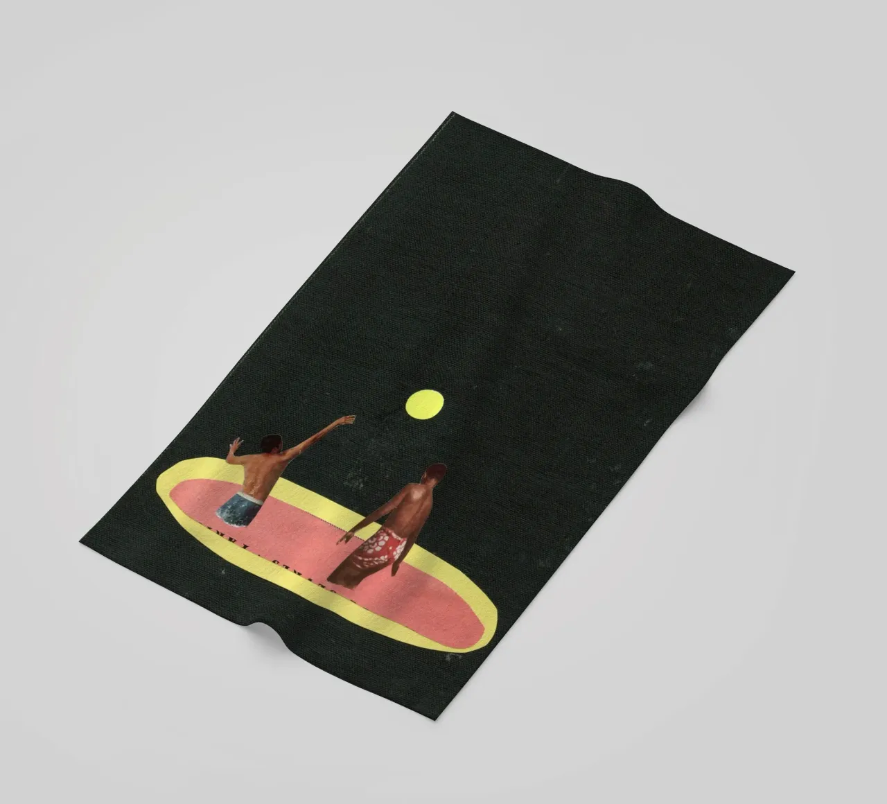 Pool Games beach towel by Cassia Beck Collage