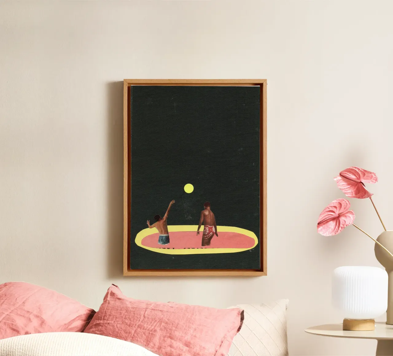 Pool Games canvas van Cassia Beck Collage