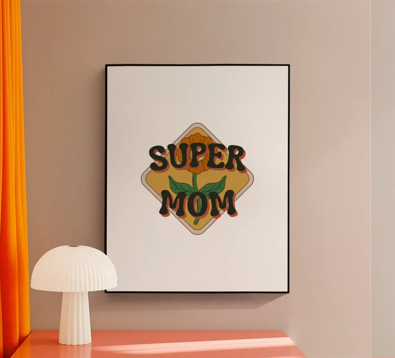SUPER MOM acrylic glass by Einfach Uebel