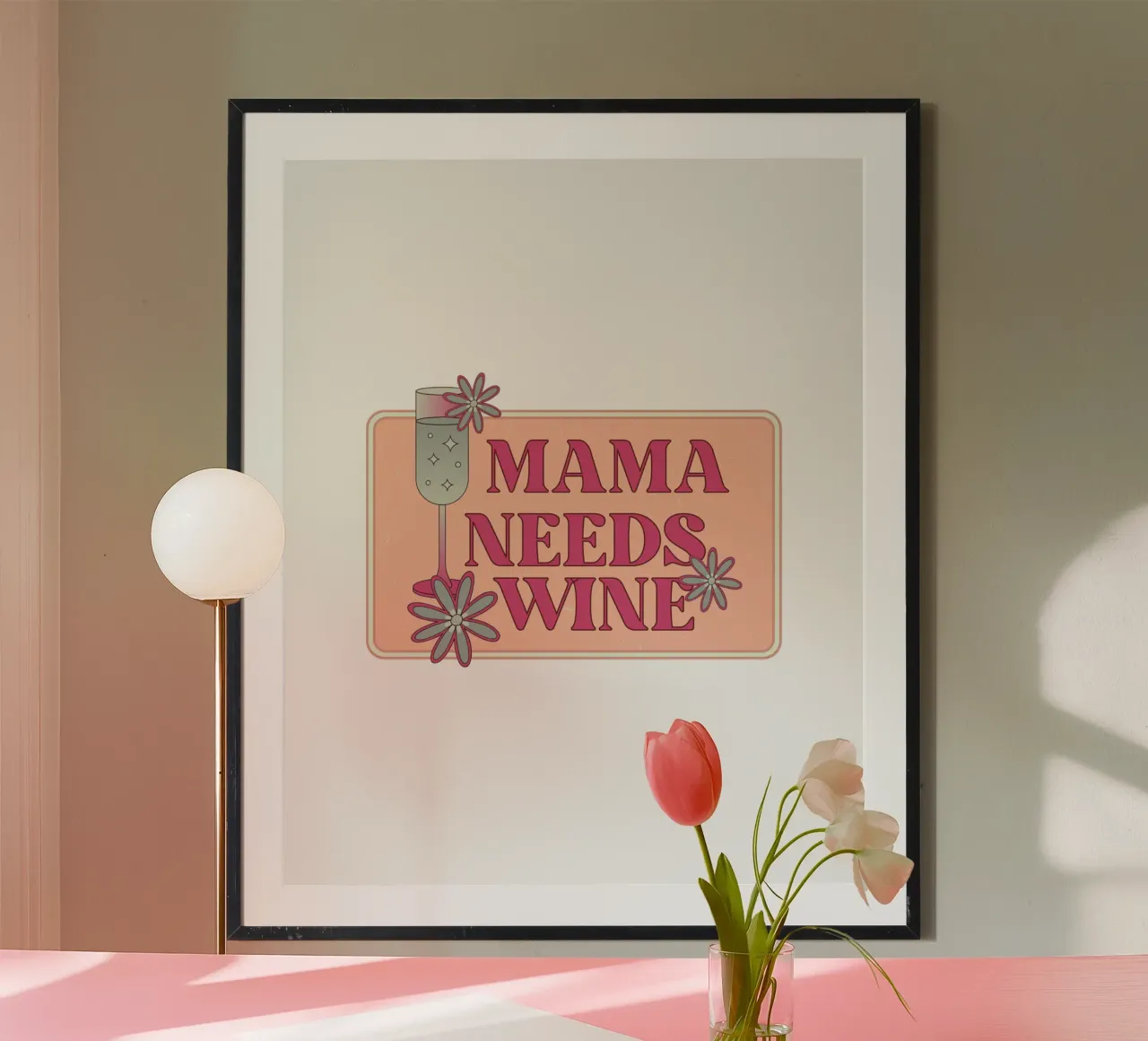 MAMA NEEDS WINE poster da Einfach Uebel