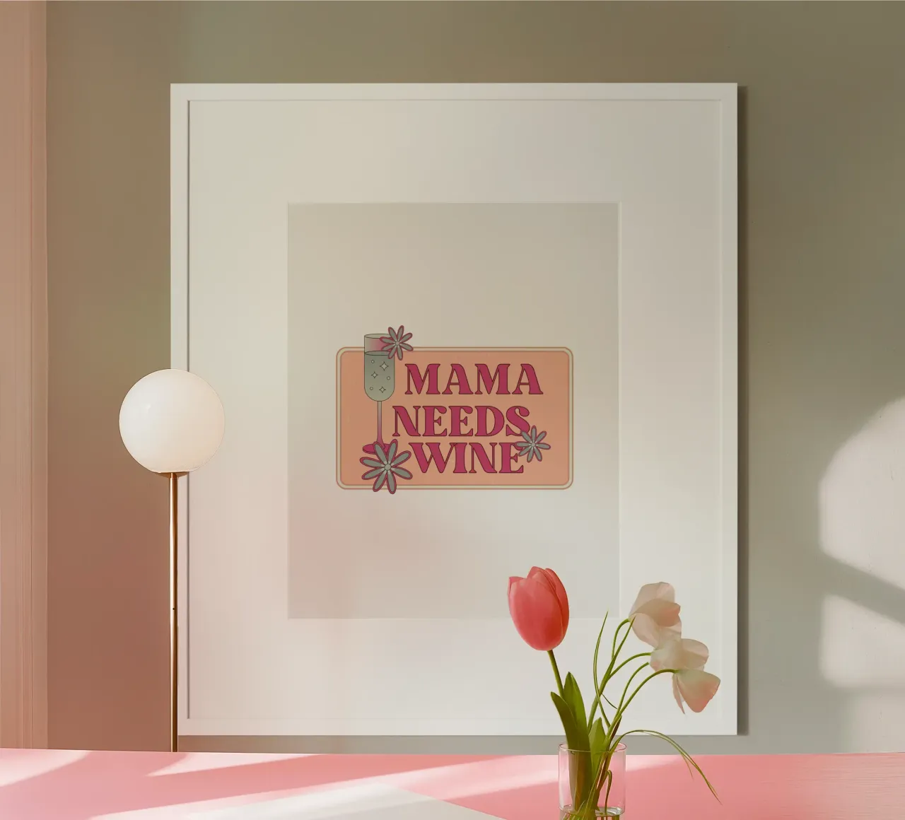 MAMA NEEDS WINE poster da Einfach Uebel