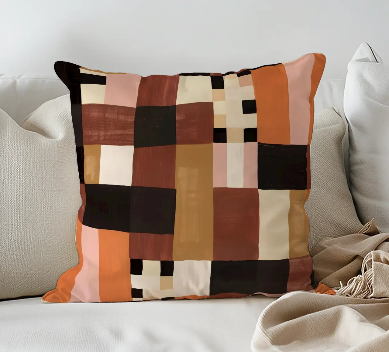 Abstract Checkers cuscino da Gypsy Galleria