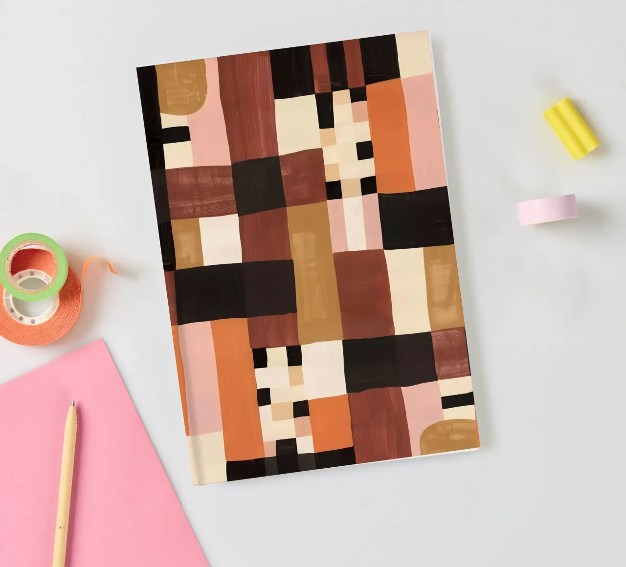 Abstract Checkers notebook by Gypsy Galleria