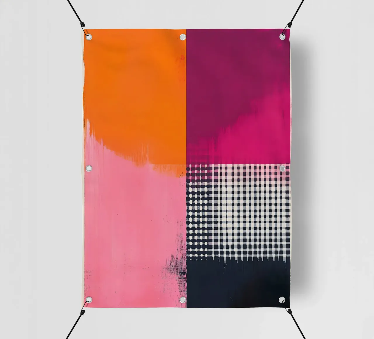 Pink and Orange Abstract telo in pvc da Gypsy Galleria