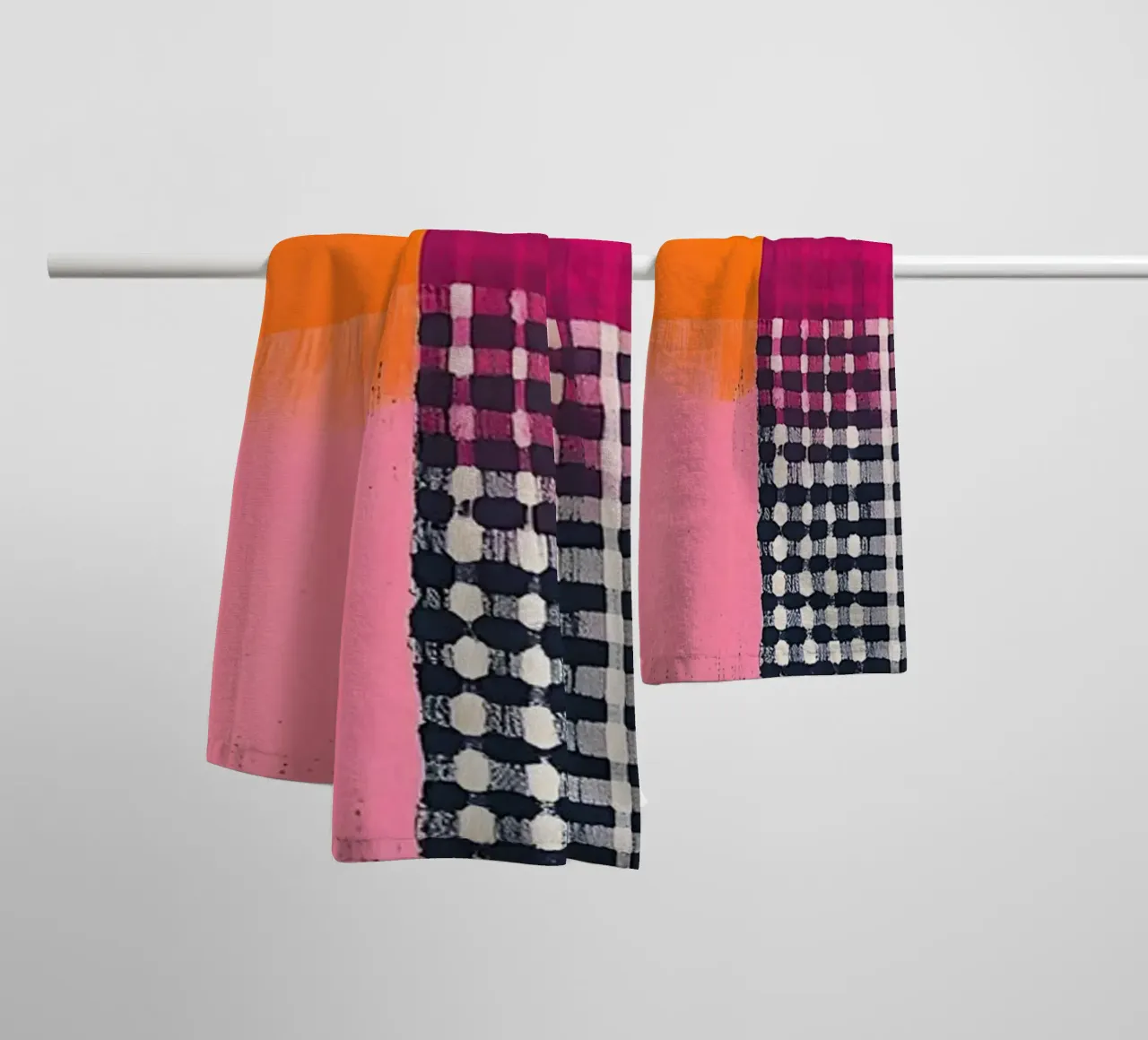 Pink and Orange Abstract asciugamano da bagno da Gypsy Galleria