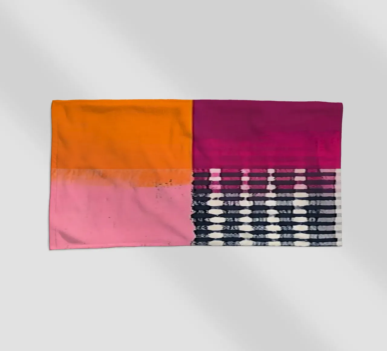 Pink and Orange Abstract telo mare da Gypsy Galleria