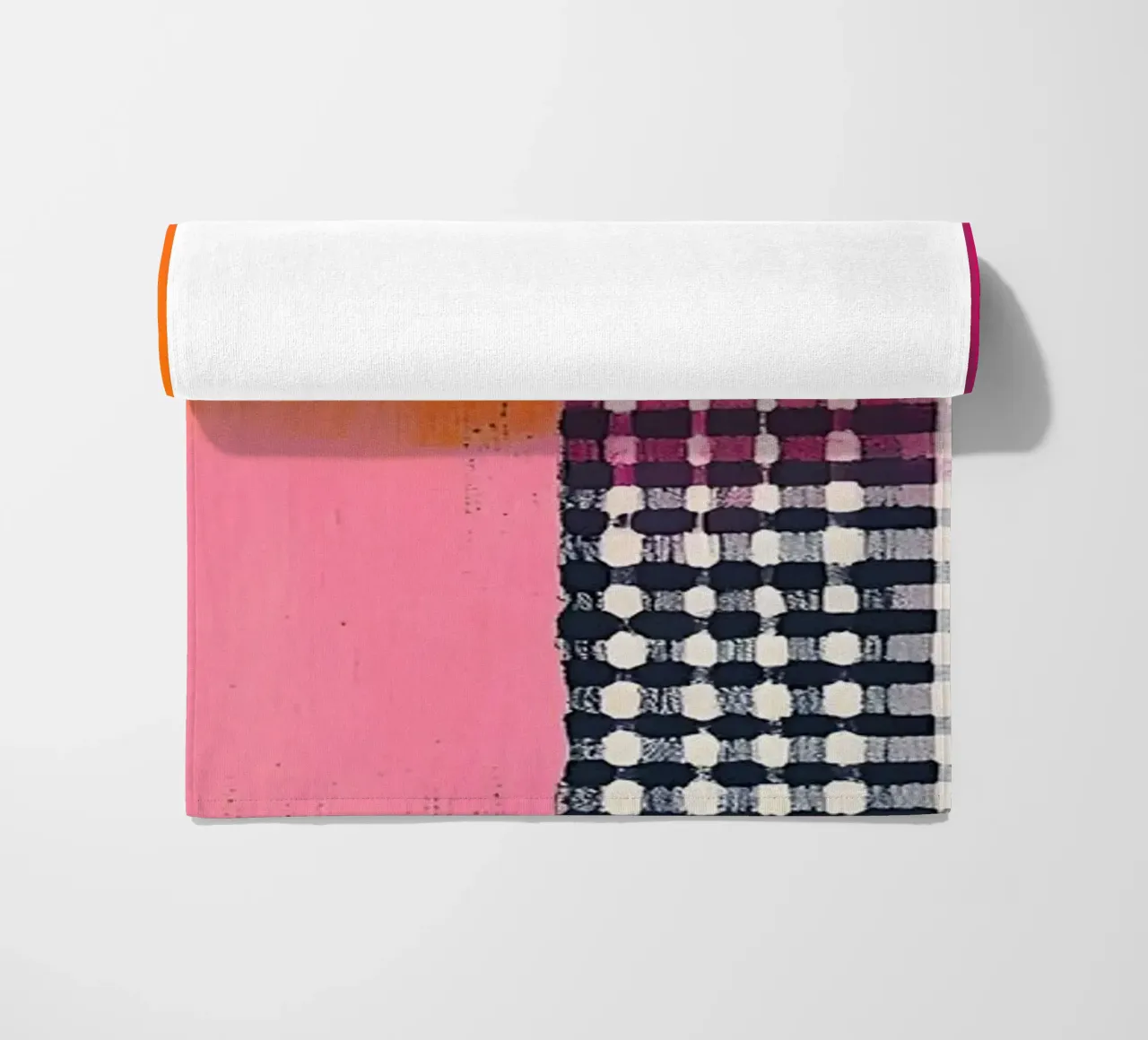 Pink and Orange Abstract telo mare da Gypsy Galleria