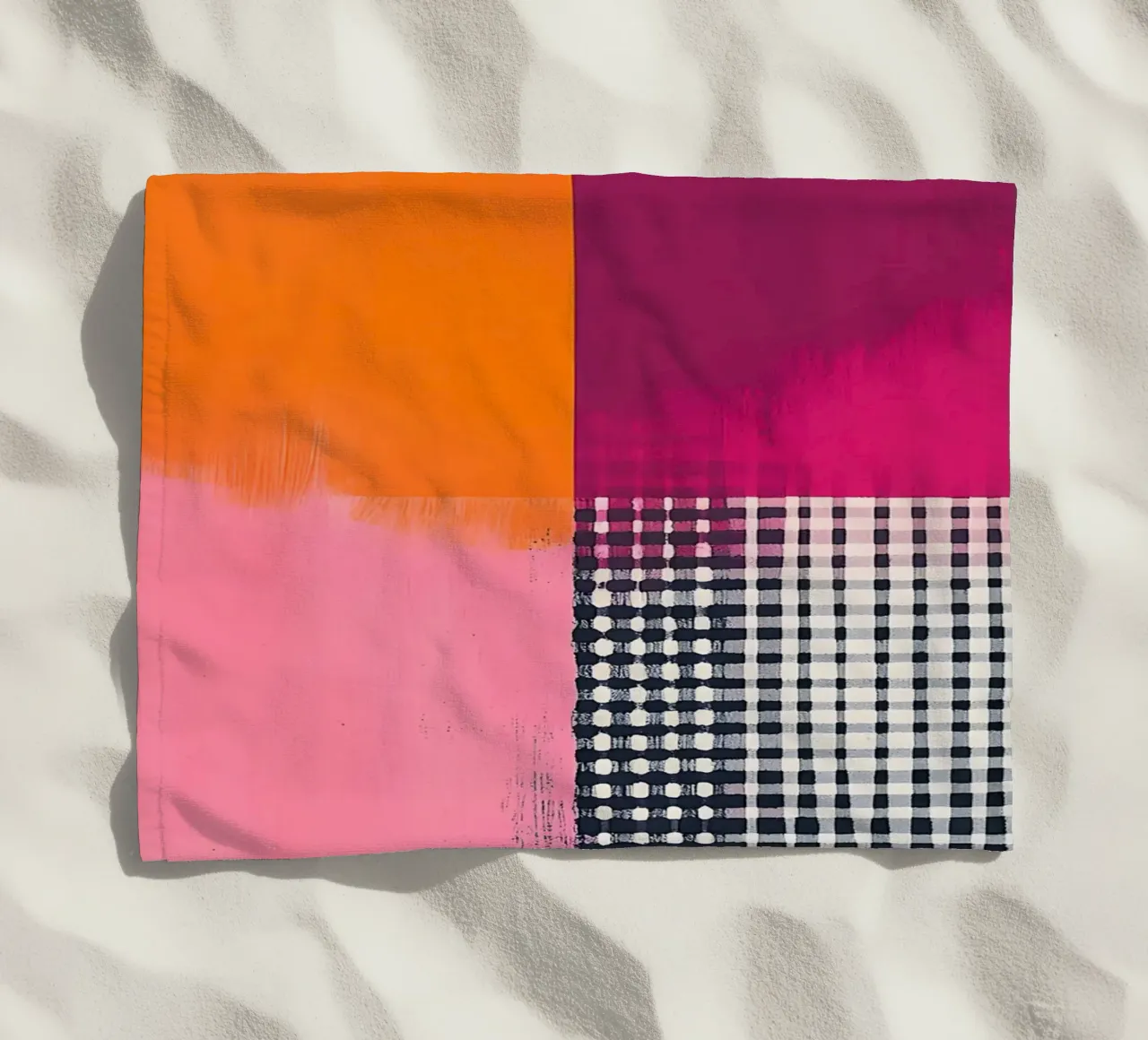 Pink and Orange Abstract telo mare da Gypsy Galleria