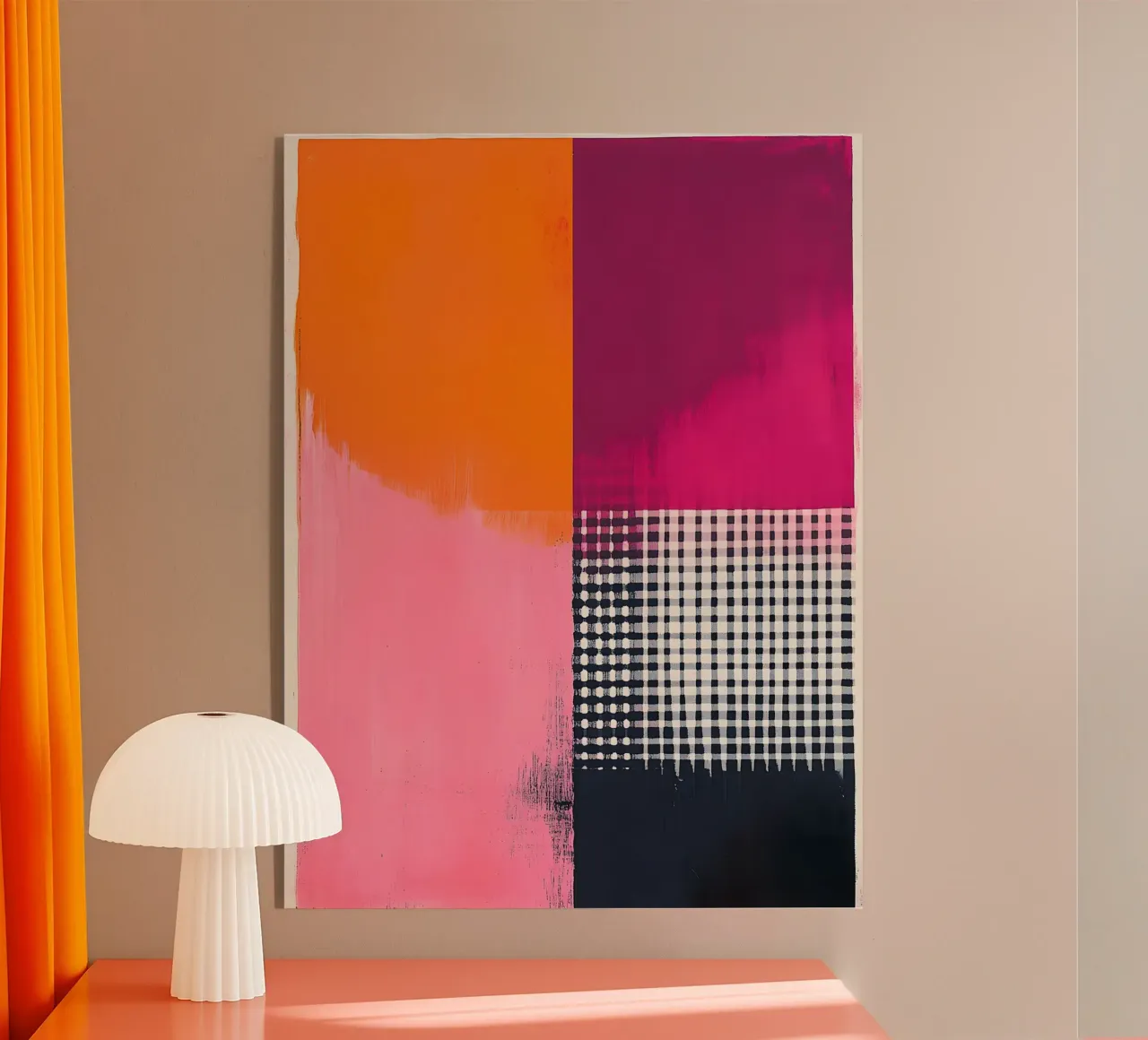 Pink and Orange Abstract plexiglass da Gypsy Galleria