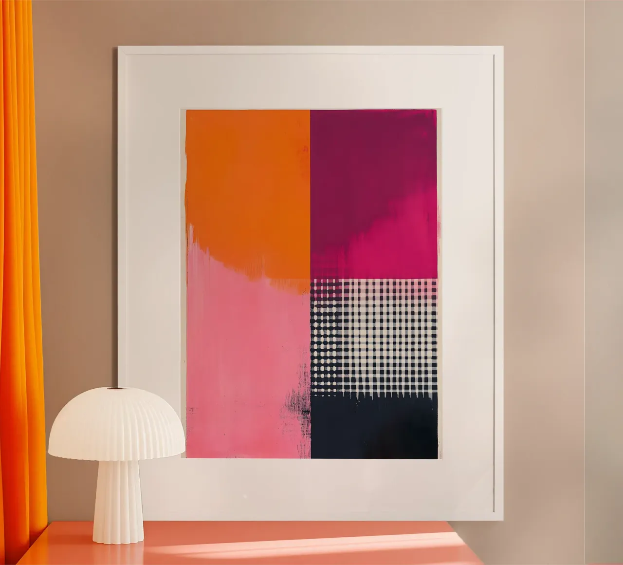 Pink and Orange Abstract carta hahnemühle da Gypsy Galleria