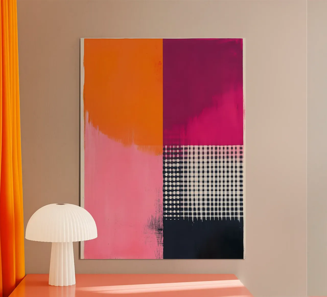Pink and Orange Abstract carta hahnemühle da Gypsy Galleria
