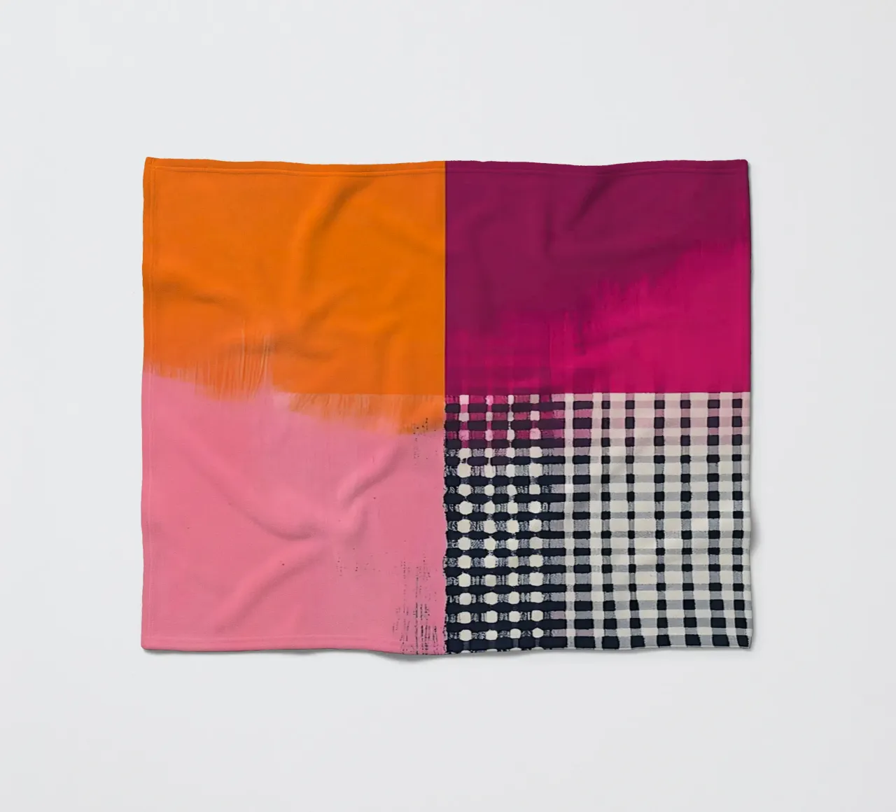 Pink and Orange Abstract coperta in pile da Gypsy Galleria