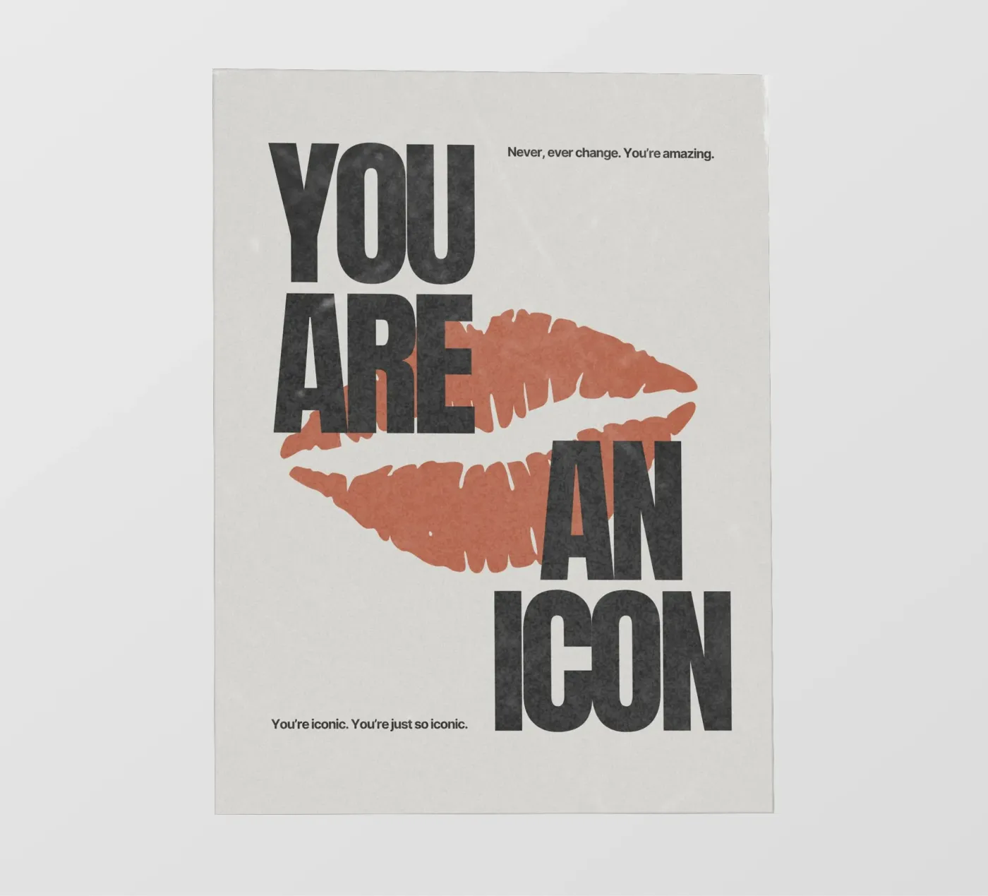 Positive Quotes Backlit Folie von Dreamer10