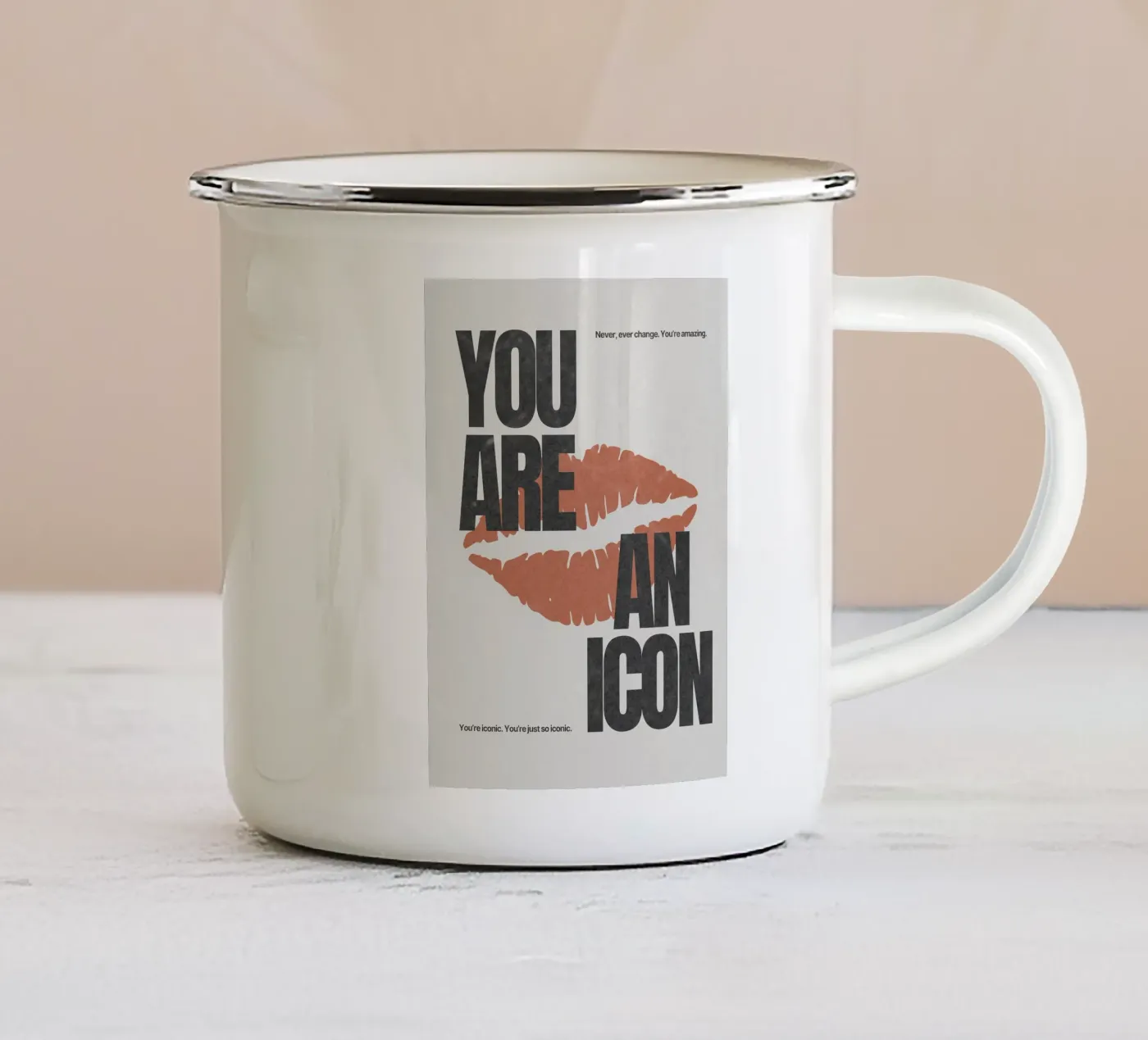 Positive Quotes emaille mok van Dreamer10