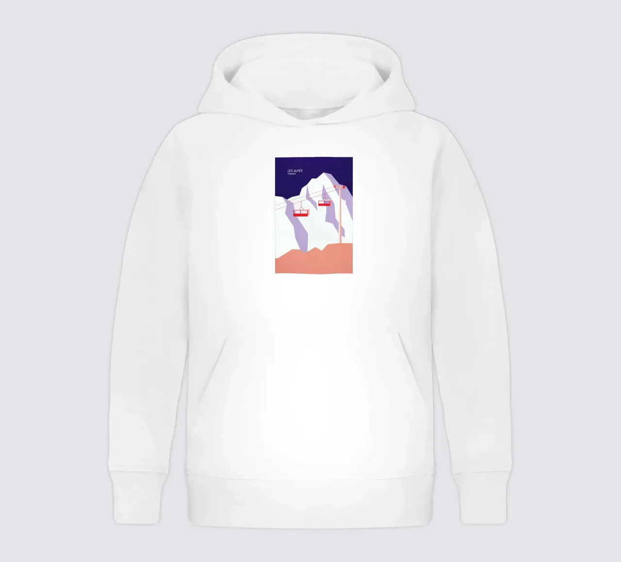 Les Alpes kids hoodie by The Cartography Collection