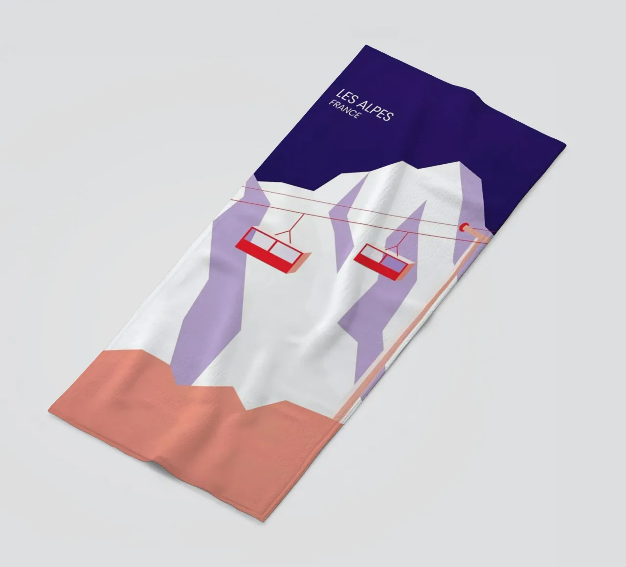 Les Alpes beach towel by The Cartography Collection
