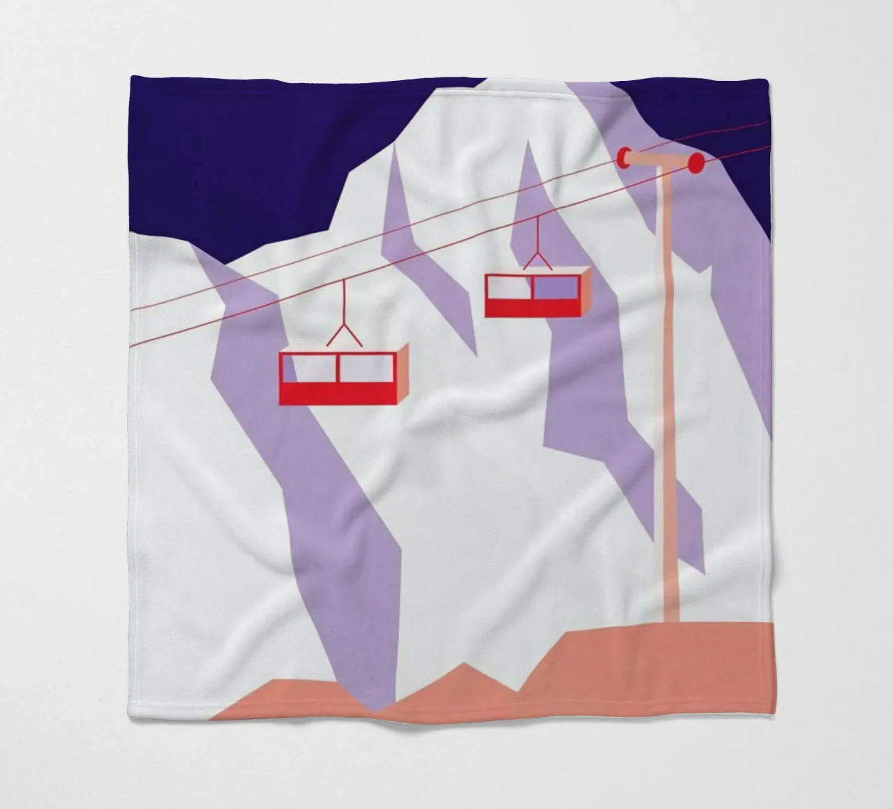 Les Alpes fleece blanket by The Cartography Collection