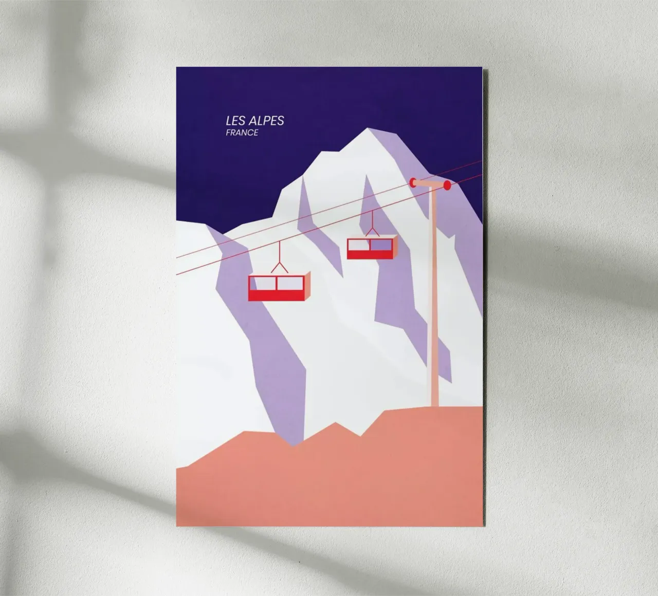 Les Alpes alu-dibond by The Cartography Collection