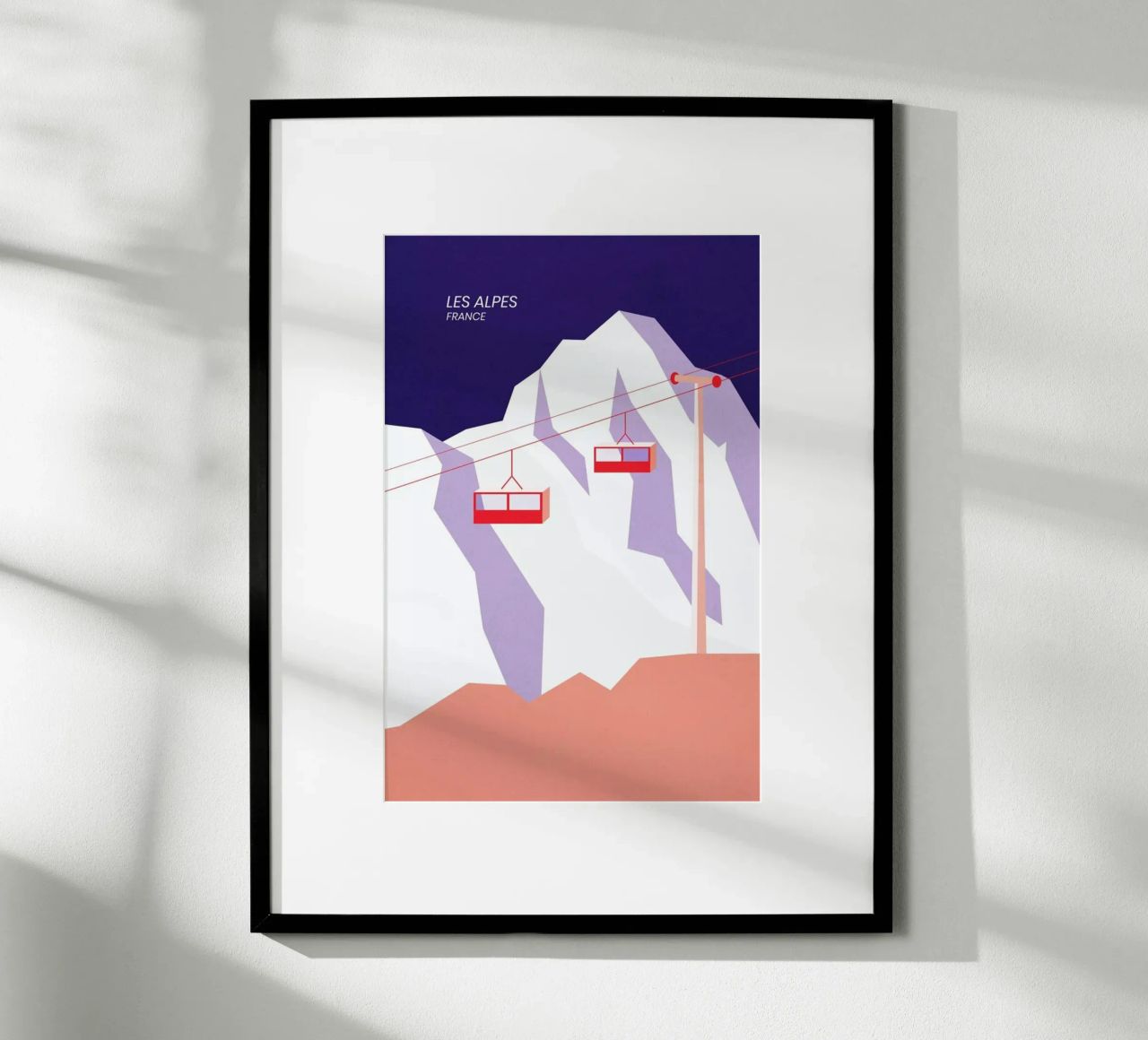Les Alpes Poster von The Cartography Collection