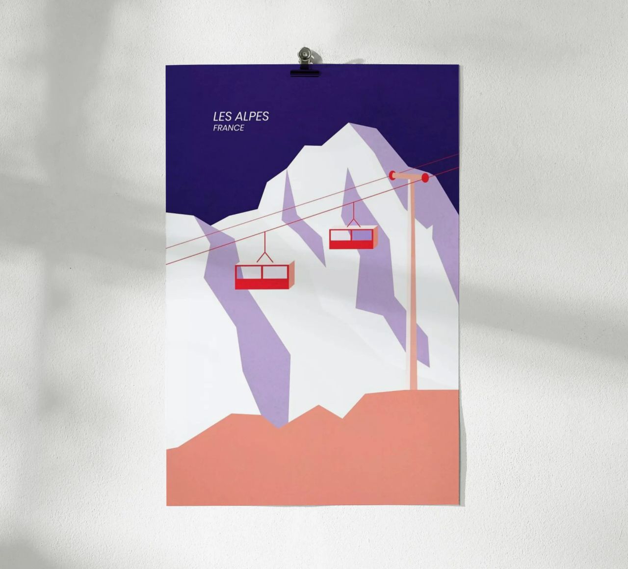 Les Alpes Poster von The Cartography Collection
