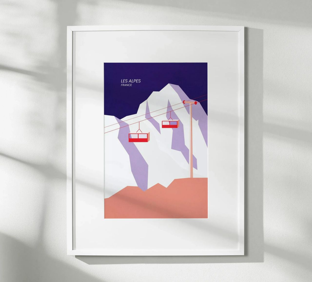Les Alpes Poster von The Cartography Collection