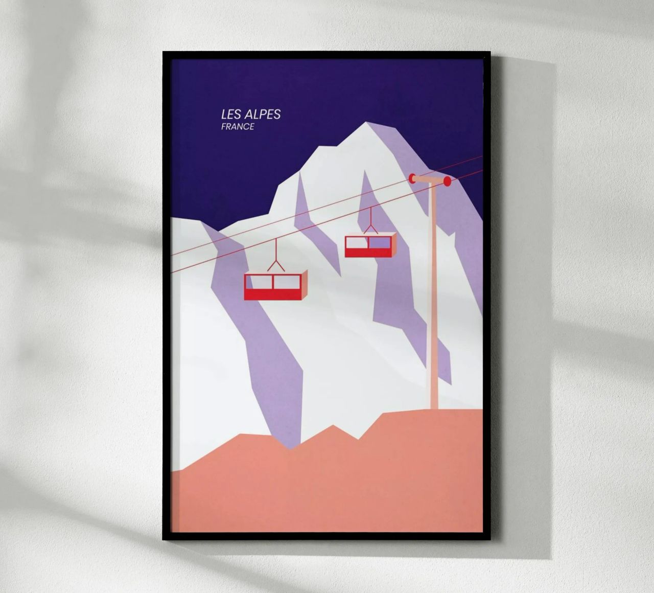 Les Alpes Poster von The Cartography Collection