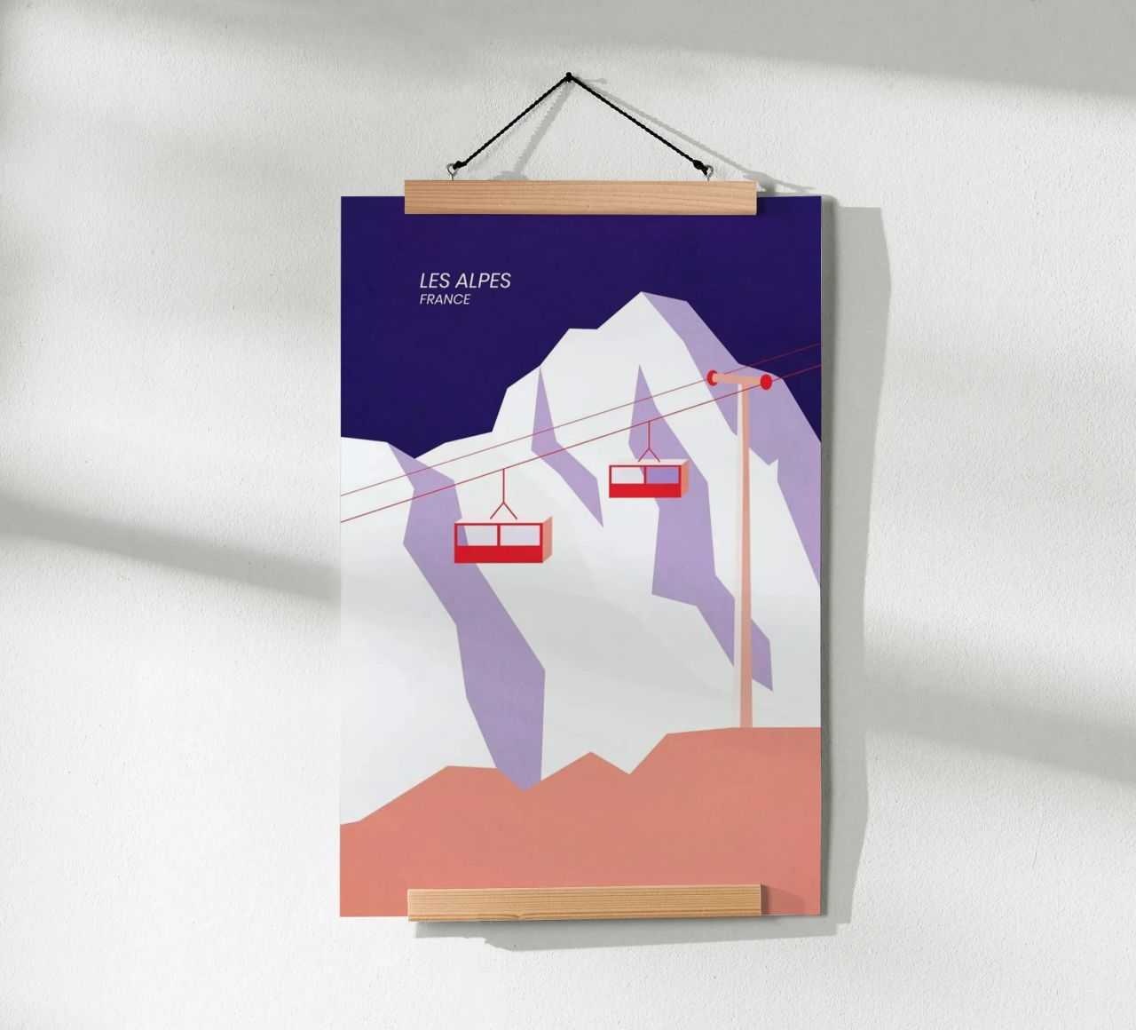 Les Alpes Poster von The Cartography Collection