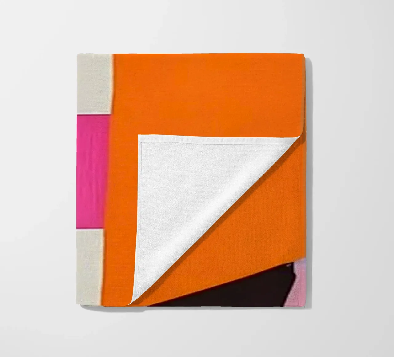 Pink and Orange Abstract Checks telo mare da Gypsy Galleria