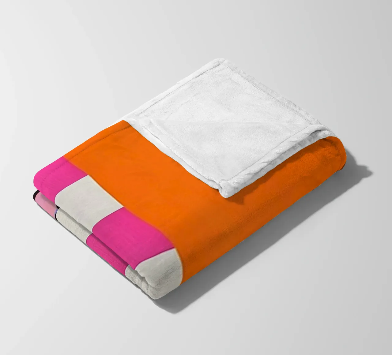 Pink and Orange Abstract Checks coperta in pile da Gypsy Galleria