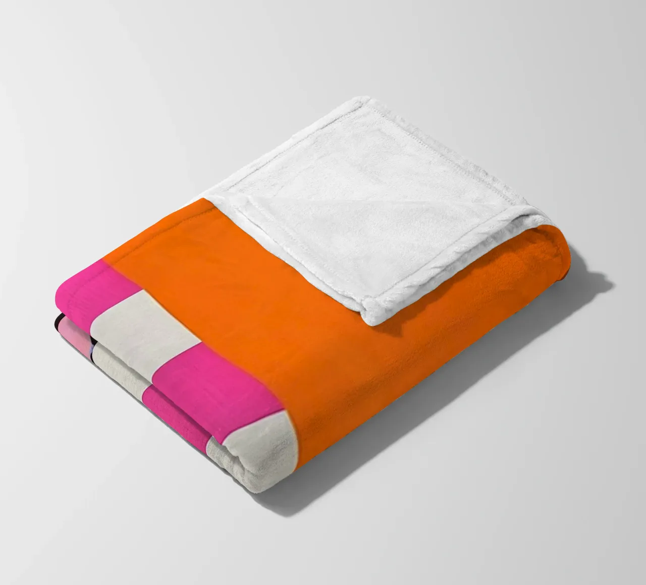 Pink and Orange Abstract Checks coperta in pile da Gypsy Galleria
