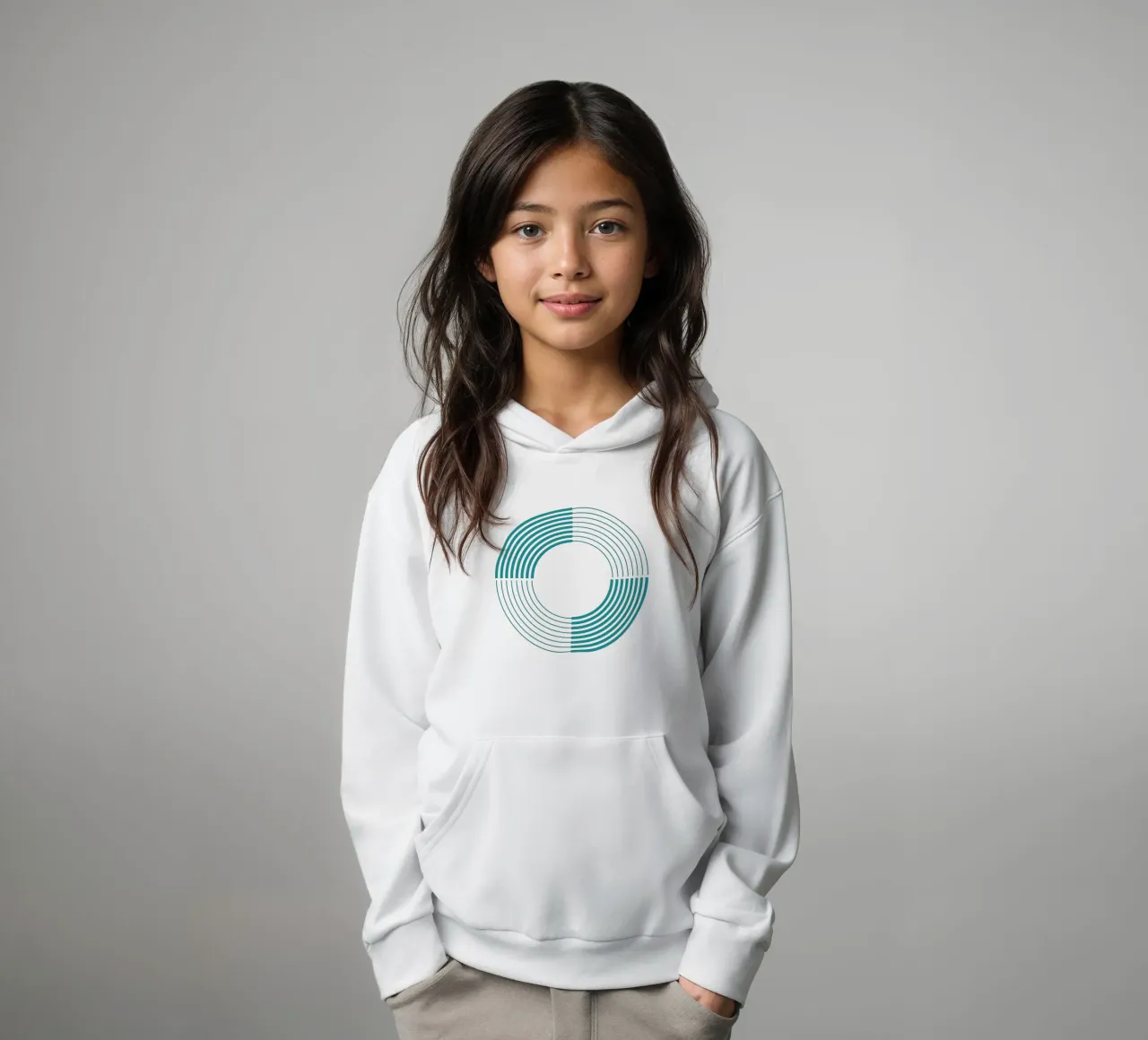 Spoel kinder hoodie van Rose Beck Art