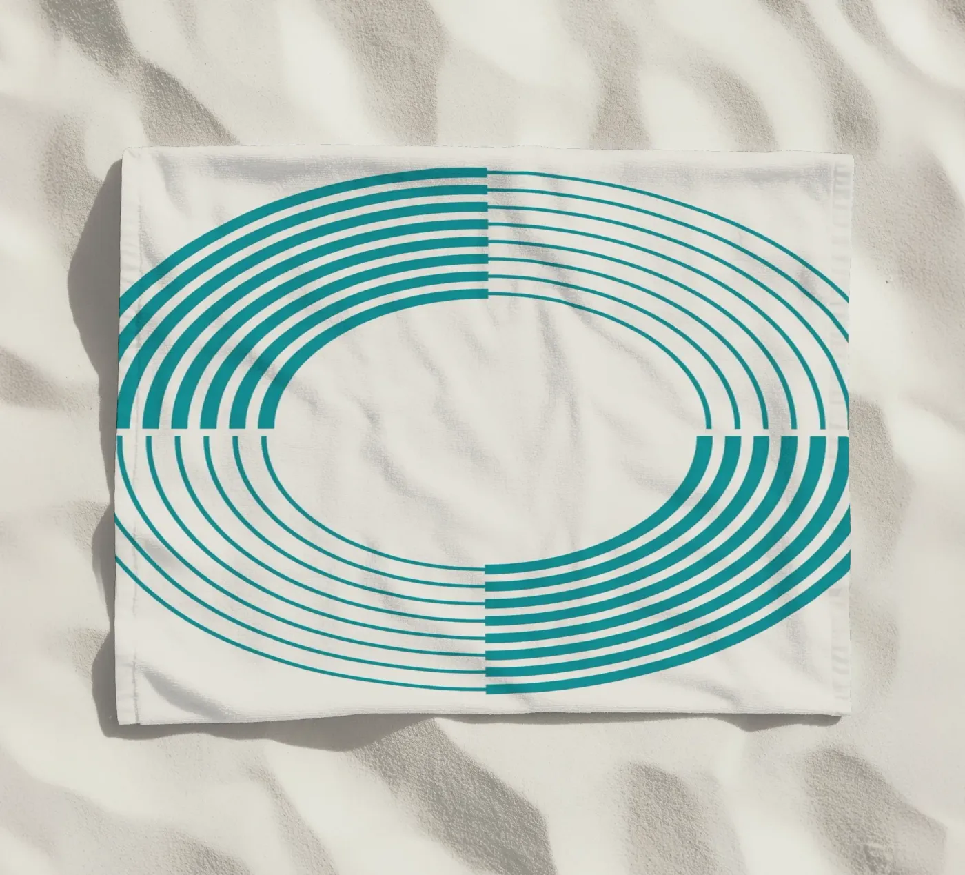 Coil beach towel by Rose Beck Art