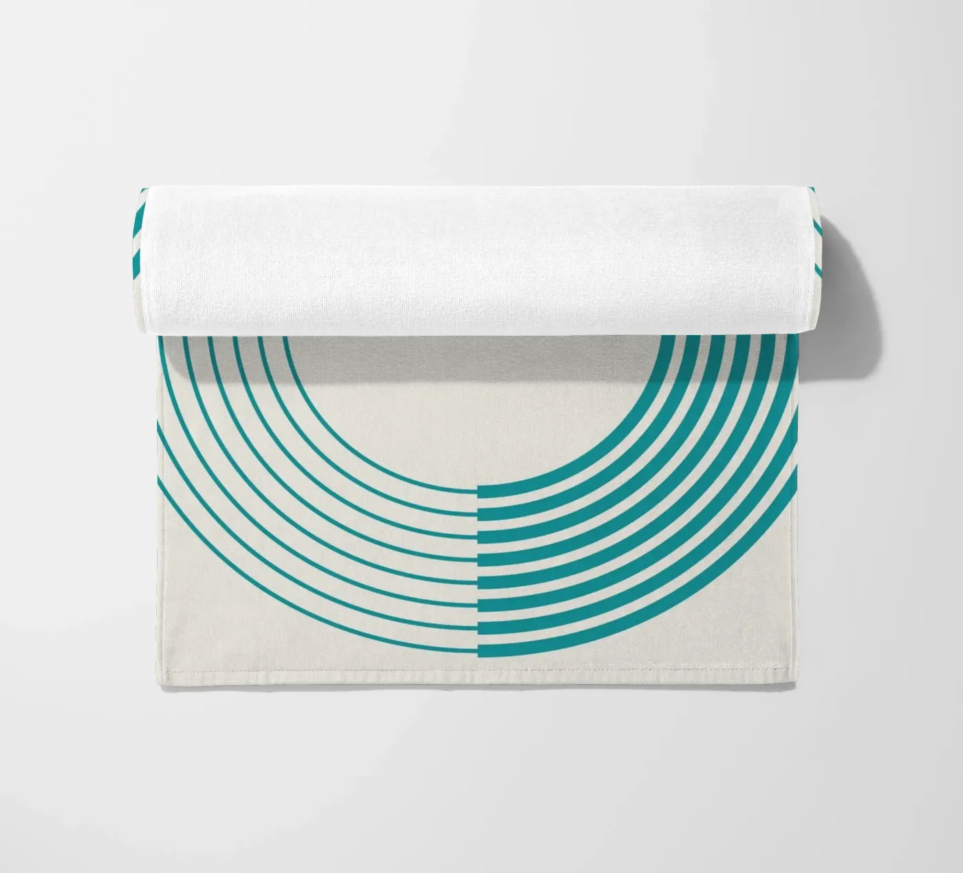 Coil beach towel by Rose Beck Art