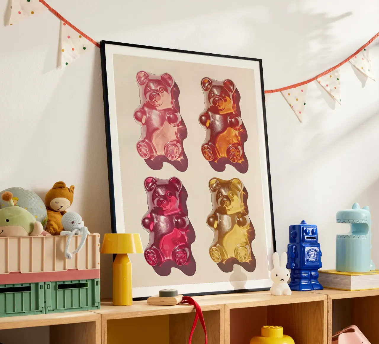 The Gummy Bears poster con telaio in plastica da Gypsy Galleria