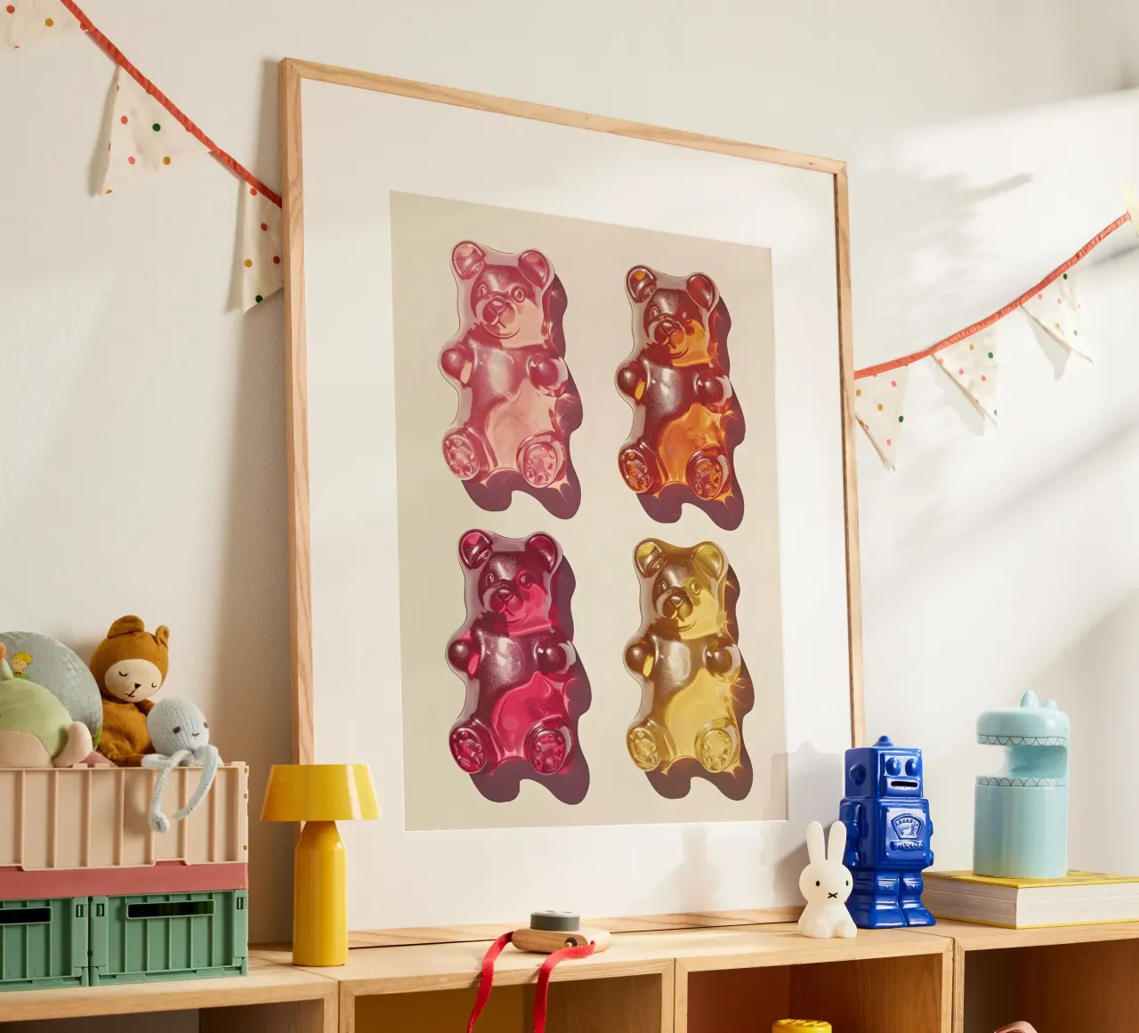 The Gummy Bears poster con telaio in plastica da Gypsy Galleria