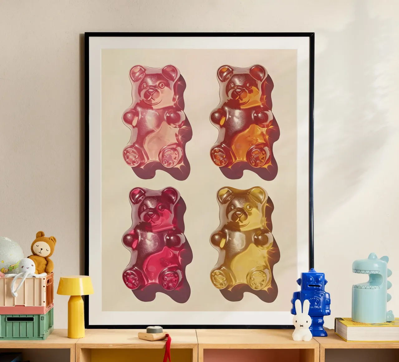 The Gummy Bears poster con telaio in plastica da Gypsy Galleria
