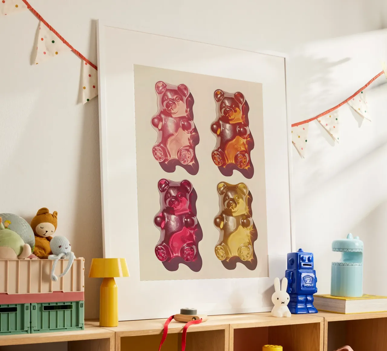 The Gummy Bears poster con telaio in plastica da Gypsy Galleria