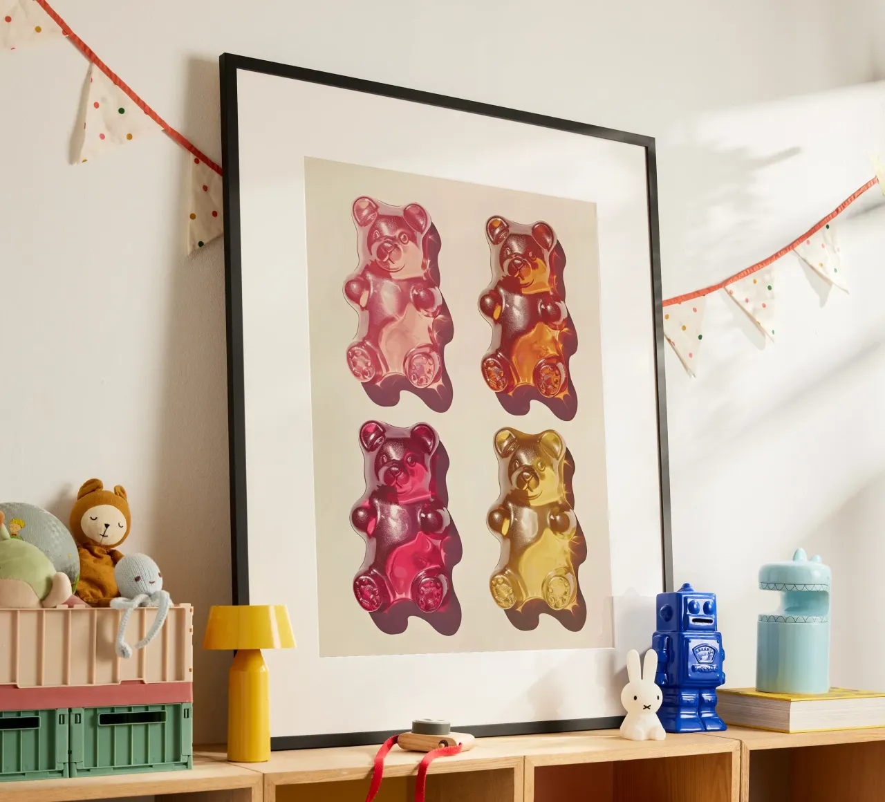 The Gummy Bears poster con telaio in plastica da Gypsy Galleria