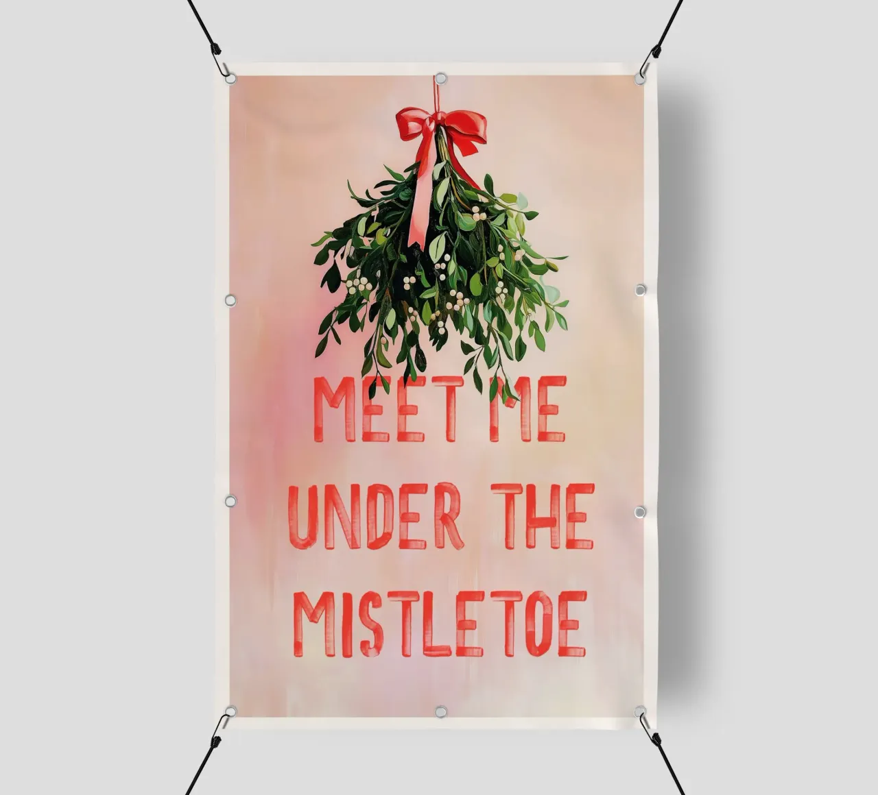 Meet Me Under The Mistletoe Christmas Art PVC Plane von Farlane
