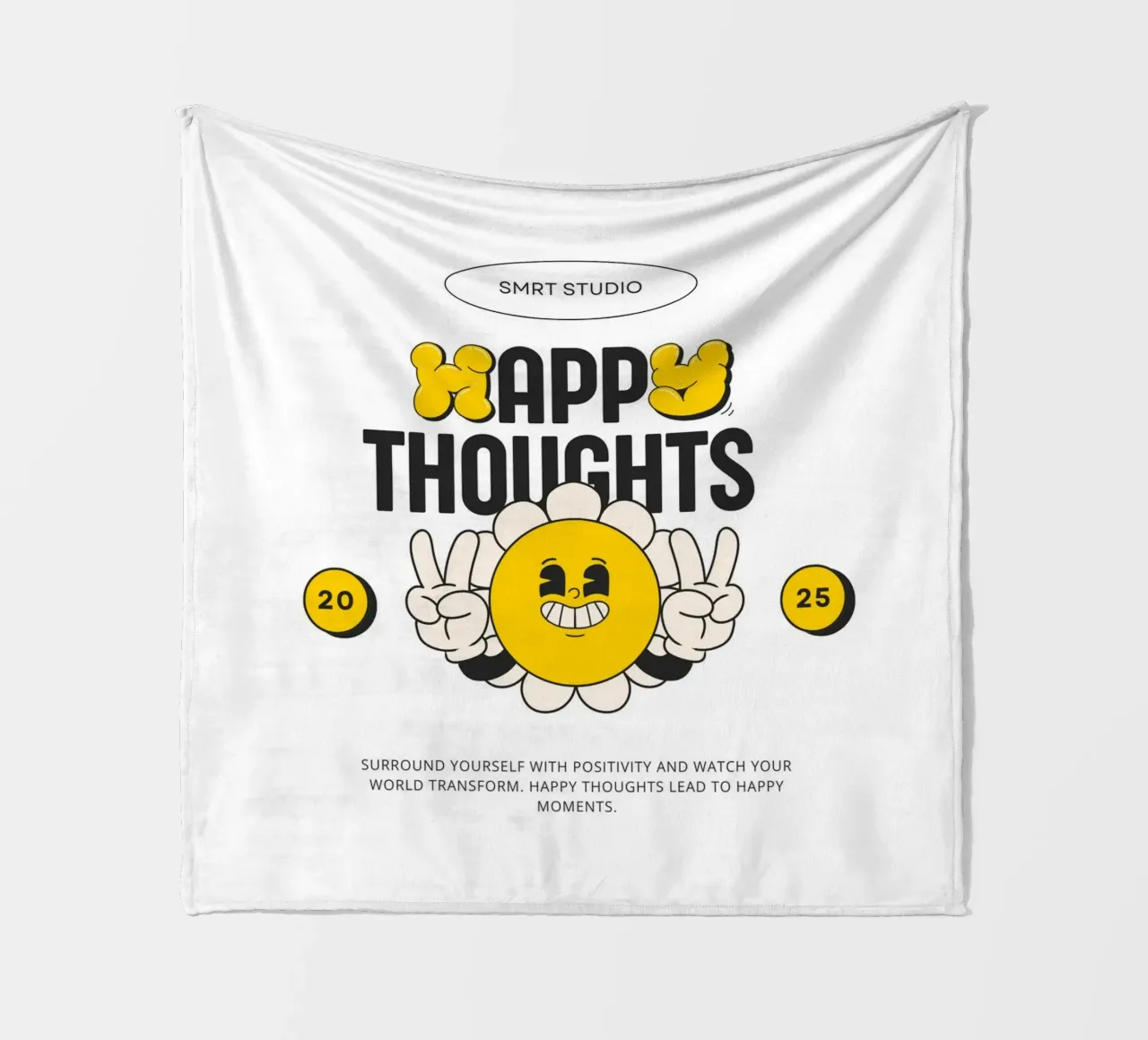 HAPPY THOUGHTS coperta in pile da Einfach Uebel