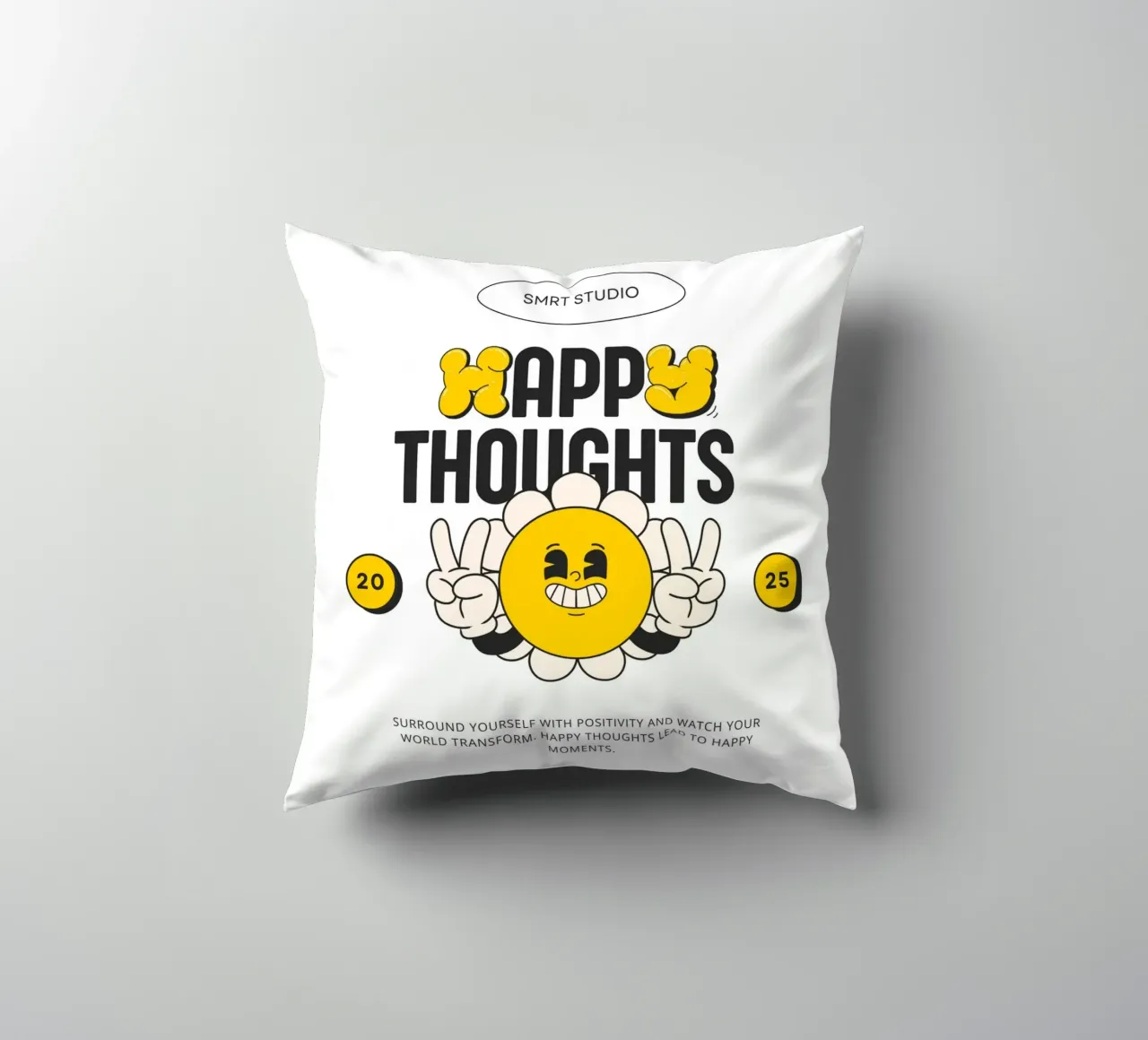 HAPPY THOUGHTS cuscino da Einfach Uebel