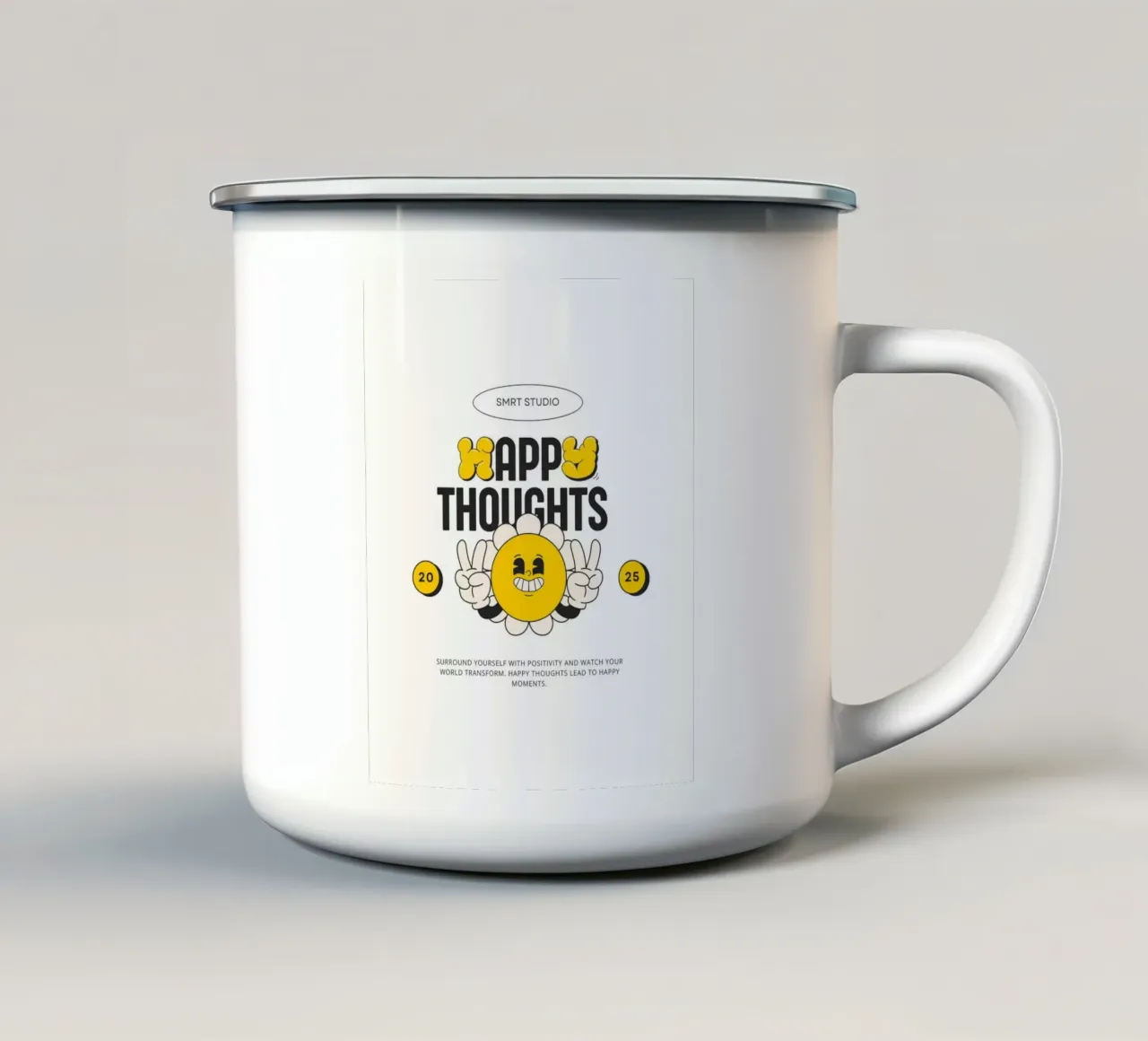 HAPPY THOUGHTS tazza in smalto da Einfach Uebel